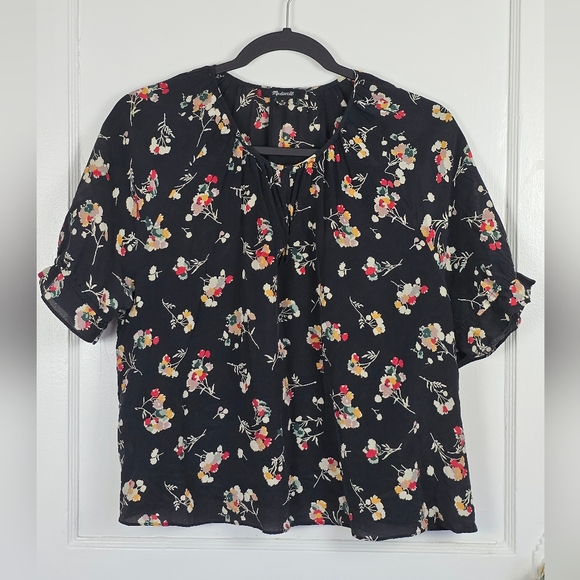 Madewell Silk Floral Blouse Size M - Picture 1 of 12